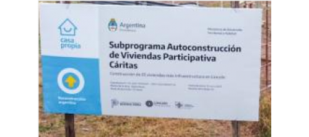 Caritas inició el proceso de construcción participativa de 25 viviendas en Lincoln